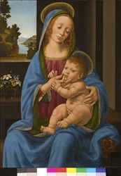 Madonna e criança, 1485-90