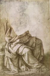 Estudo de uma figura representando a Astronomia (caneta e tinta com lavagem)