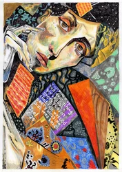 Retrato em colagem inspirador