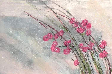 Bagas cor-de-rosa nevadas