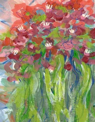 Abstrato floral vibrante