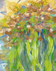 Flores vibrantes no jardim