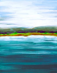 O vibrante horizonte do lago