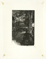 Boulevard Montmartre, à noite, placa quinze de Le Long de la Seine et des Boulevards