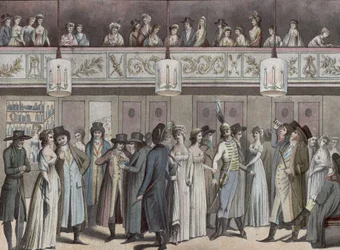 Foyer of the Montansier Theatre no Palais-Royal). Coleção Hippolyte Destailleur (1822-1893)