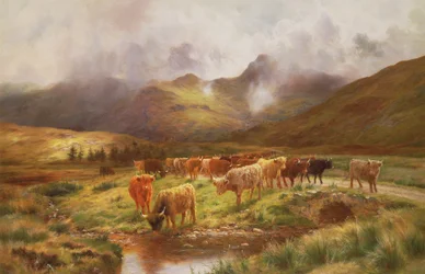 Um, altiplano, dirigiu, em, Strathfillan, Perthshire