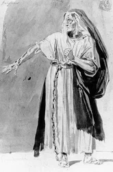 Figurinos de &39;Les Burgraves&39; de Victor Hugo (1802-85), c. 1843