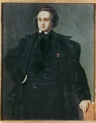 O poeta Victor Hugo em jovem ... (pintura sobre tela)