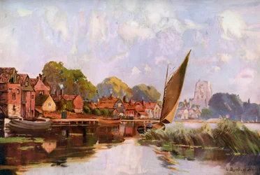 No rio em Beccles, Suffolk, 1924-1926.