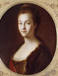 Retrato de Catarina II (1729-1796), imperatriz da Rússia, século XVIII, São Petersburgo, Palácio de Peterhof