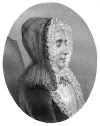 Madame du Deffand - Marie de Vichy-Chamrond (ou Champrond), Marquise du Deffand - 1697-1780 - gravura de Carmontelle -