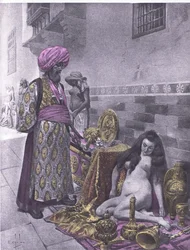 Osbech e os cativos, ilustração de Decameron de Boccaccio publicada pela Navarre Society 1930