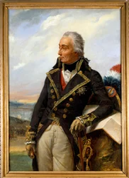 Retrato de Nicolas, Barão de Luckner (1722-1794) marechal da França em 1791, comandante-chefe da Armee do Reno em 1792. Pintura de Auguste Couder (1789-1873). h s/t 1,36 x 0,96m. Versailles. Musee Du Chateau - Retrato de Nicolas, Barão de Luc