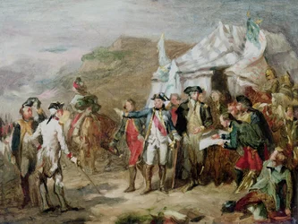 Esboço para a Batalha de Yorktown, 1 a 17 de outubro de 1781, c.1836