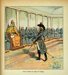 Ilustração de Bombled Louis (1862-1927) do livro "O Memorial de Santa Helena" do Conde Emmanuel de Las Cases (1766-1842): Junot (Jean Andoche Junot, Duque de Abrantes, conhecido como La Tempete