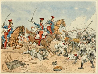 Ilustração retirada do livro "Os Heróis do Siecle", recitação anedótica de Dick de Lonlay e ilustrada por Louis Bombled (1862-1927)