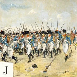 Letra J: Jovem guarda, "Je serai soldat"( Serei um soldado) - Alfabeto Militar