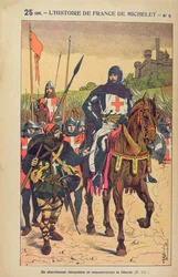 A partida para as cruzadas, ilustração de &39;Histoire de France&39; por Jules Michelet (1798-1874) c.1900