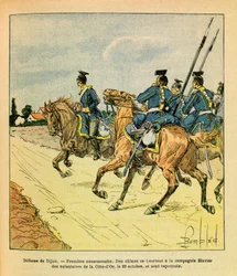 A Armee Oriental do Sargento Eugene, dit Grenest, ilustrada por Louis Bombled (1862-1927) (Guerra Franco-Alemã; campanha de 1870 -1871): Defesa de Dijon, em 29 de outubro