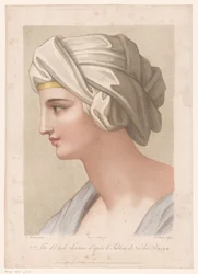 Busto de uma mulher com pano enrolado na cabeça 2eme Fête d