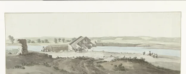 Gezicht op Canosa brug over Ofanto rivier em Puglia
Vista da Ponte Canosa sobre o rio Ofanto (Aufidus) (título sobre o objecto)
Viagem a Itália, Sicília e Malta - 1778 (título da série)