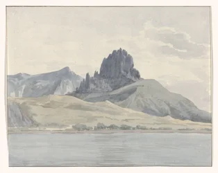 Vista da costa de Pentidatilo em frente ao Cabo Spartivento
Vue de la côte de Pentidatilo au delà du Cap de Spartivento (título sobre o objecto)
Voyage en Italie, en Sicile et à Malte - 1778 (título da série)
