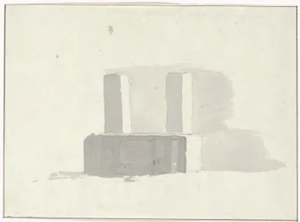 Oude sarcofaag welke dienst doet als drinkbak em Terracina
Antigo sarcófago, utilizado como bebedouro em Terracina (título sobre o objecto)
Viagem a Itália, Sicília e Malta - 1778 (título da série)