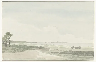 Vergezicht met de stad Gallipoli
Vista distante da cidade de Gallipoli (título sobre o objecto)
Viagem a Itália, Sicília e Malta - 1778 (título da série)