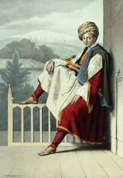 Um assistente de Veli Paxá da Tessália, c.1819 (litografia)