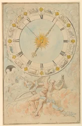 Face do relógio com os signos do zodíaco