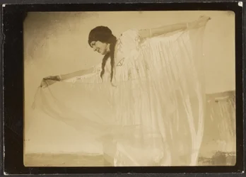 [Florence Dancing in Native American Costume]