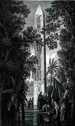 Obelisco de Mathariyyah, gravado por Jean Antoine Pierron (fl.1780-1812) do Volume III de 