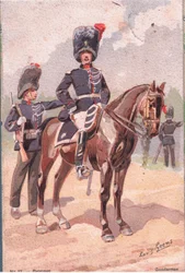 Gendarmes, Cartão Postal, 1920