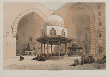 Egito e Núbia, volume III, mesquita do sultão Hassan, Cairo, 1848.
