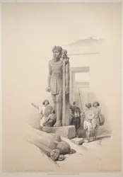 Egito e Nubia: Volume II - Nº 7, Colossi em Wady Saboua, 1838.