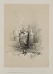 Egito e Núbia, Volume II: Parte do Salão das Colunas em Karnak, Tebas