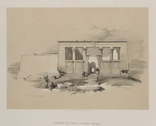 Egito e Nubia, Volume II: Templo em Wady Dabod, Nubia, 1848.