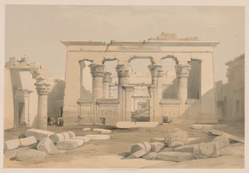 Egito e Núbia: Volume I - Nº 28, Pórtico do Templo de Kalabshi, 1838.