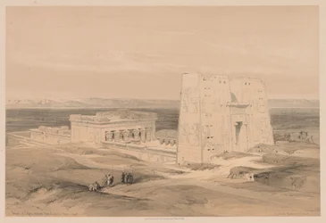 Egito e Núbia: Volume I - Nº 34, Templo de Edfou. Antiga Appolinópolis, Alto Egito, 1838.