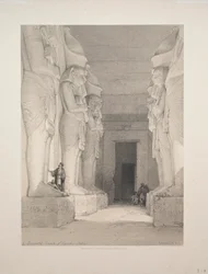 Egito e Nubia: Volume I - Nº 9, Templo Escavado de Gyrshe, Nubia, 1838.