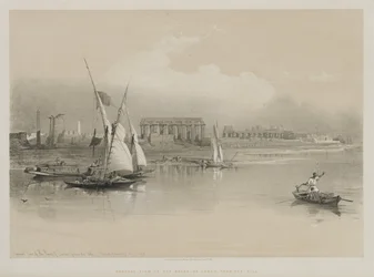 Egito e Núbia, Volume I: Vista Geral das Ruínas de Luxor, Do Nilo, 1846.