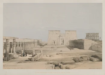 Egito e Nubia, Volume I: Grande Abordagem ao Templo de Philae, Nubia, 1847.