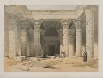 Egito e Núbia, Volume I: Grande Pórtico do Templo de Philae, Núbia, 1847.