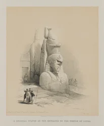 Egito e Núbia, Volume I: Uma das Duas Estátuas Colossais de Ramsés II. Entrada para o Templo de Luxor