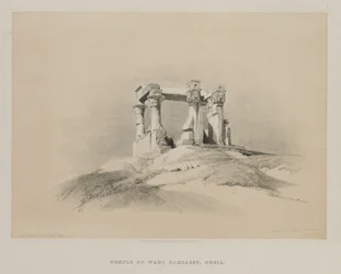 Egito e Nubia, Volume I: Templo de Wady Kardassy em Nubia, 1846.