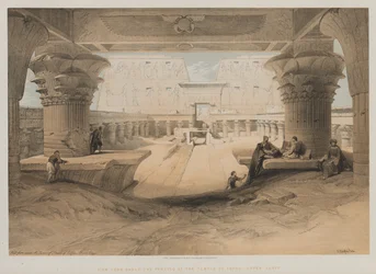 Egito e Núbia, Volume I: Vista sob o pórtico do Templo de Edfou, Alto Egito