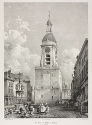 Viagens pitorescas e românticas na Velha França, Picardie: The Belfry Tower of Amiens ..., 1835.