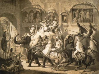 Uma rua em Lahore (Março de 1842)