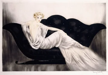 O Sofá, c.1937 (gravura e ponto seco, montado e emoldurado)