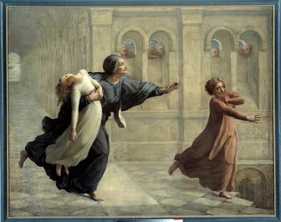 O poema da alma; O pesadelo. Pintura de Anne Francois Louis Janmot (1814-1892)
